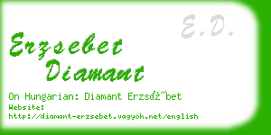 erzsebet diamant business card